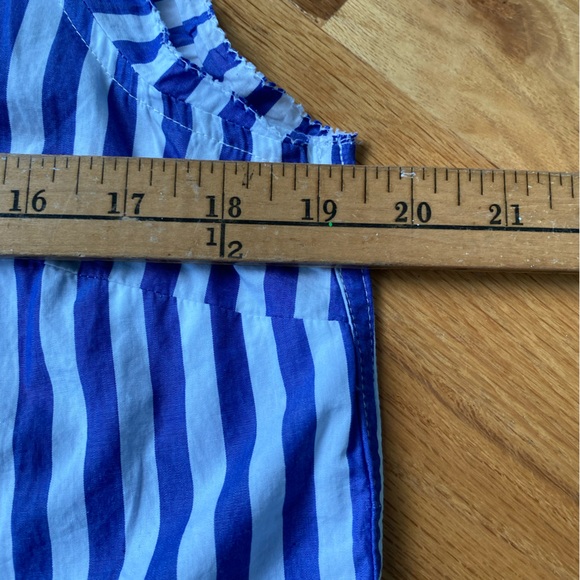 J Crew Ruffle Button Up Mixy Stripe Blouse Top - Picture 11 of 12